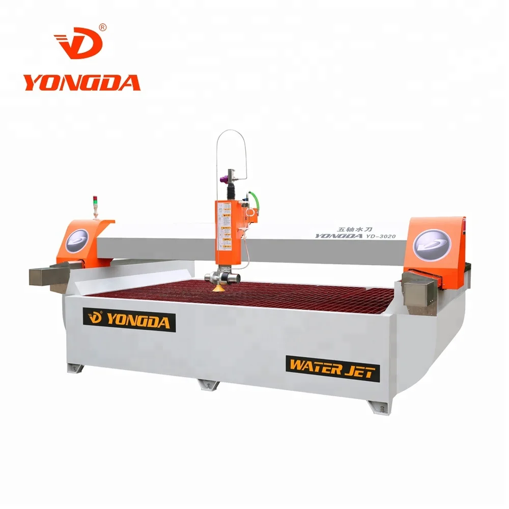 YONGDA 5 Axis CNC Waterjet Cutting Machine With Bridge Worktable Automatic CNC Cutting Machine