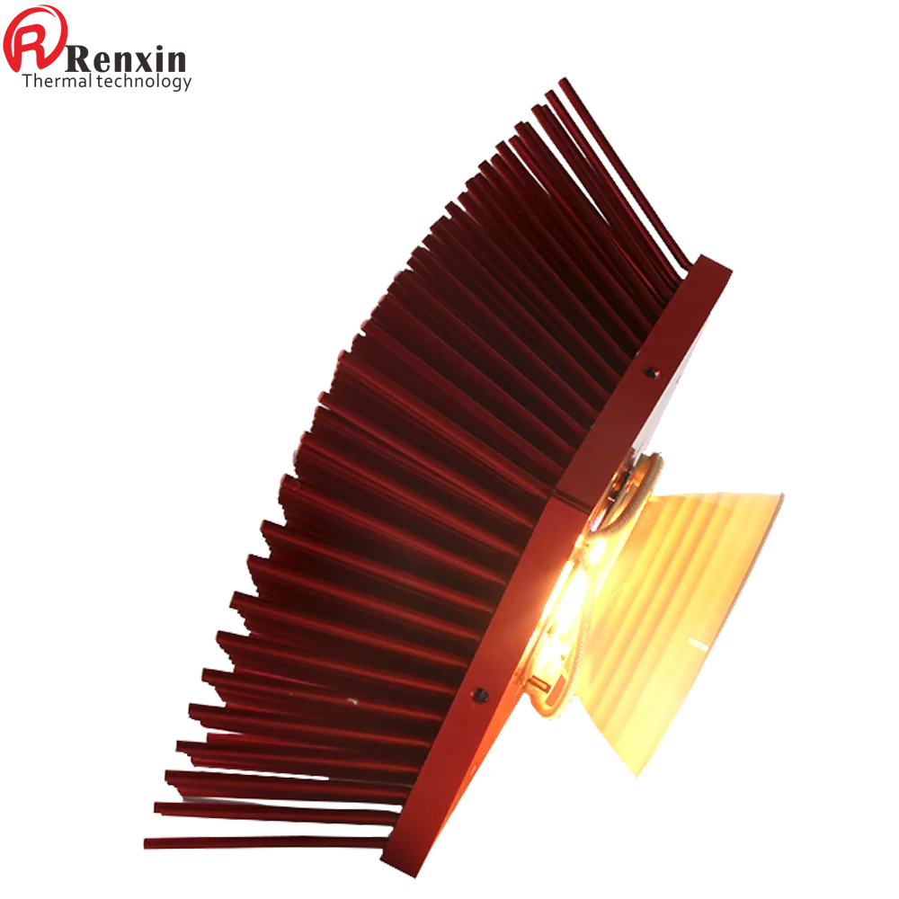 Anodized aluminum heatsink led lights heat sink pin fin heatsink For cxb3590 led grow Lights heat dissipation