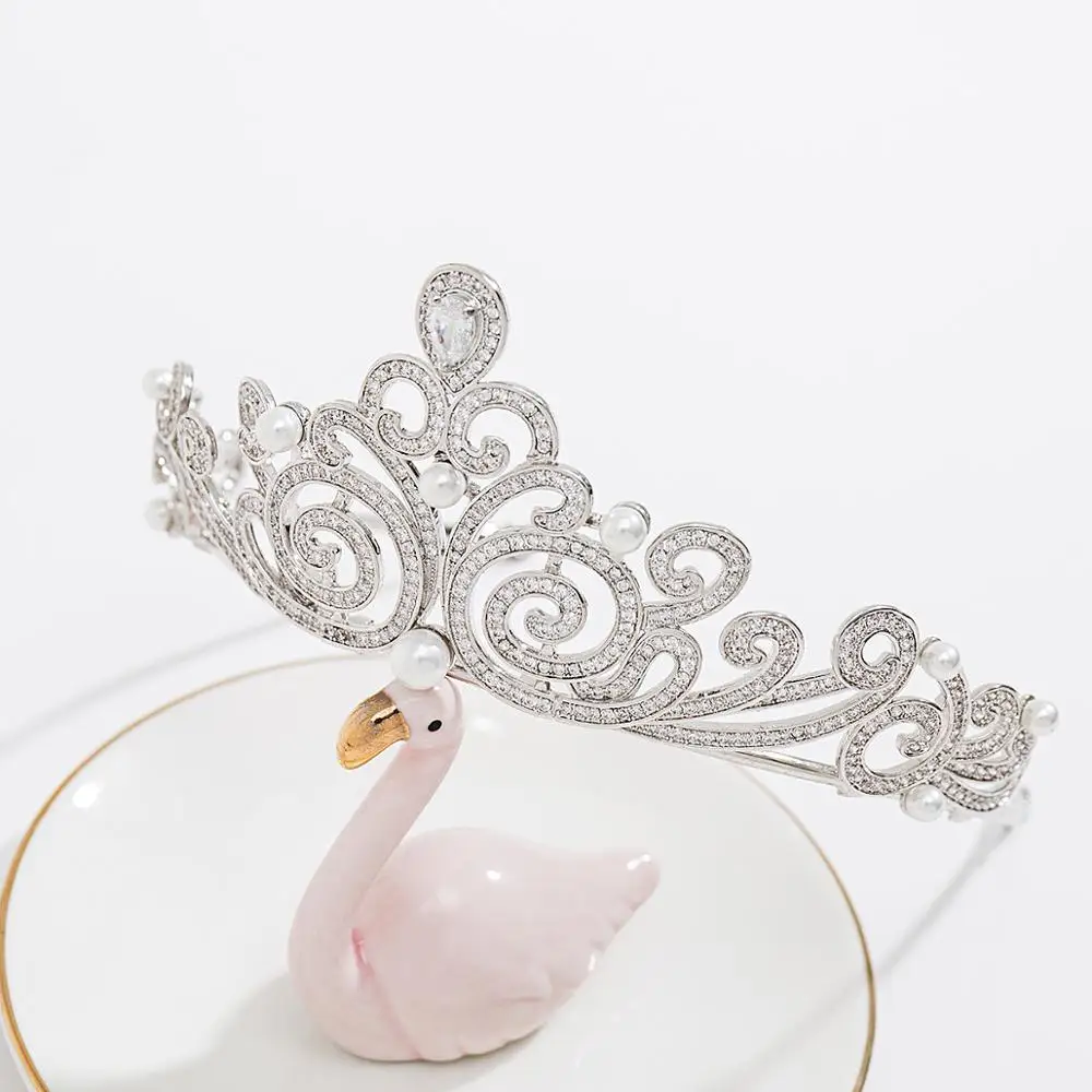 
Jewelry wholesale China hair accessories women wedding tiara crown 