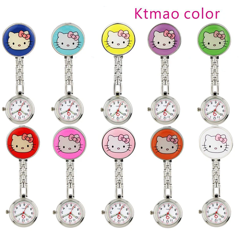 
New Smile Portable Nurse Watch with Safety Brooch Pin Hanging Pocket Nurse Fob Watch Relog Luminous Hands Glow in Dark 