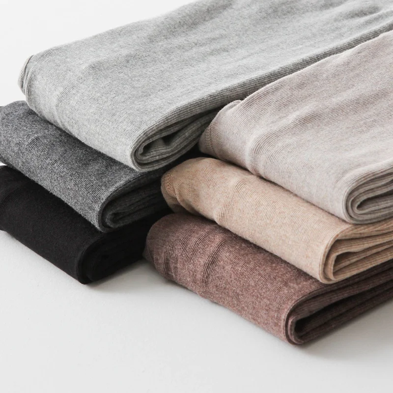 2019 Fashion Comfortable Pure Color Combed Cotton Women Tights