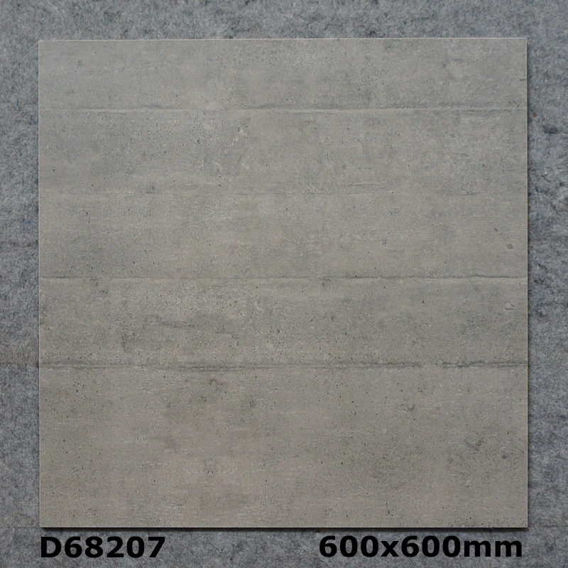 Antique Dark Gray Glazed Cement Look Porcelain Rustic 600x600 Ceramic Floor And Wall Tiles