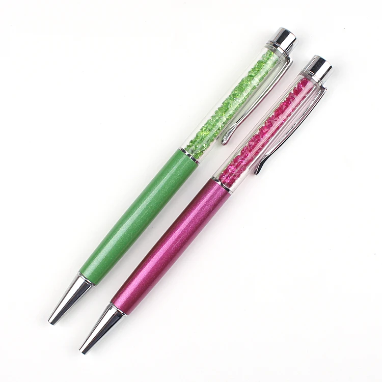 Stylus pen with highlighter, popular korea style metal ball pen,stylus pen with crystals