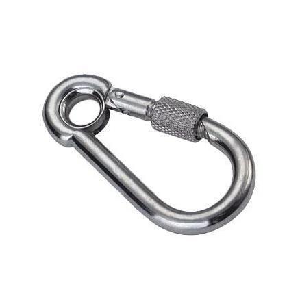 Stainless steel Rigging hardware with screw and eye carabiner hook