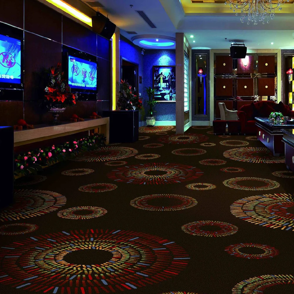 80% wool and 20% nylon Axminster blue COLOR  carpet for meeting room