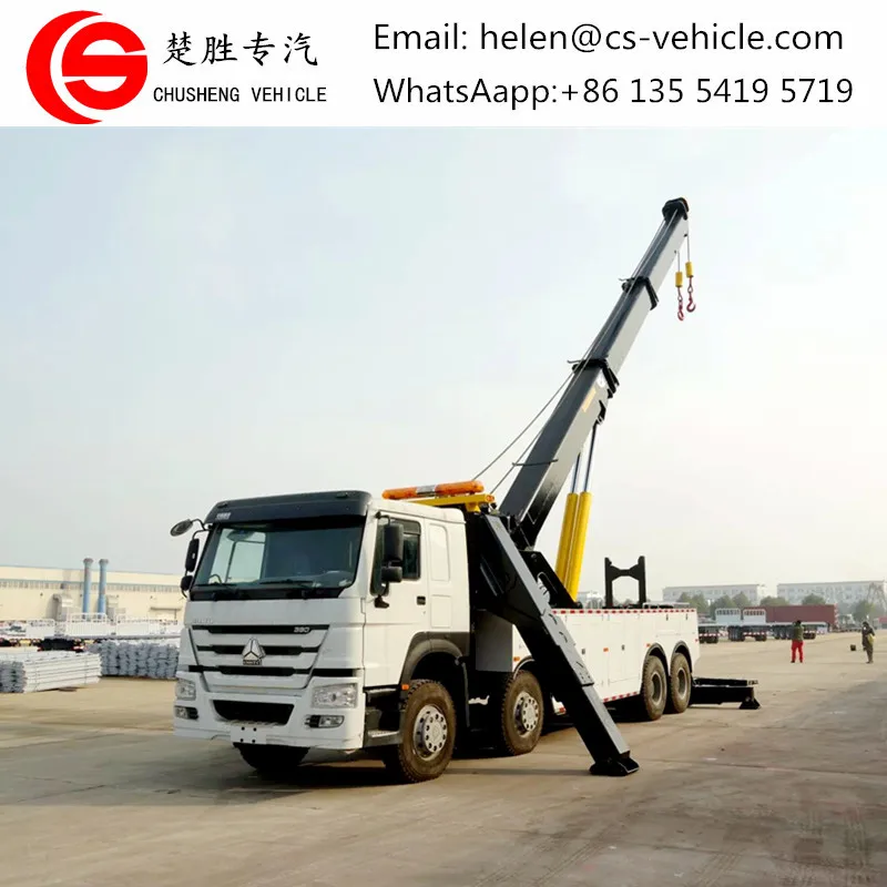 Тягач-эвакуатор HOWO 8*4, 50 тонн, 2*25 тонн