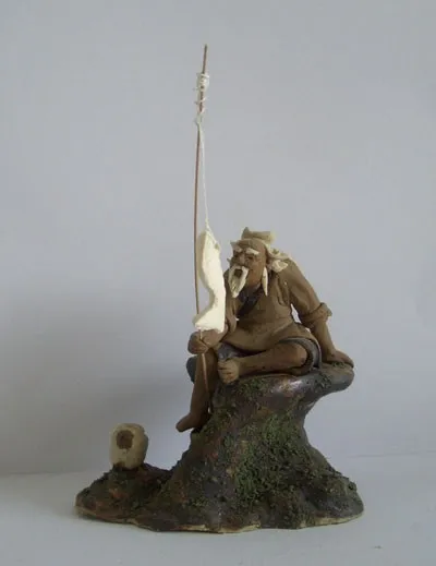 
Hand Made High Fired Bonsai Clay Mudman For Decoration Bonsai 