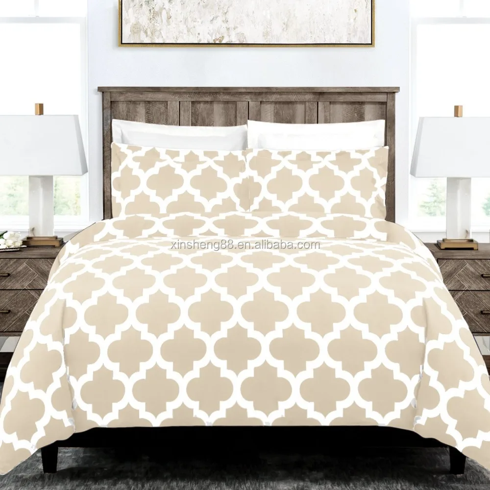 3Piece Ultra Soft Double Brushed Microfiber Printed Duvet Cover Set