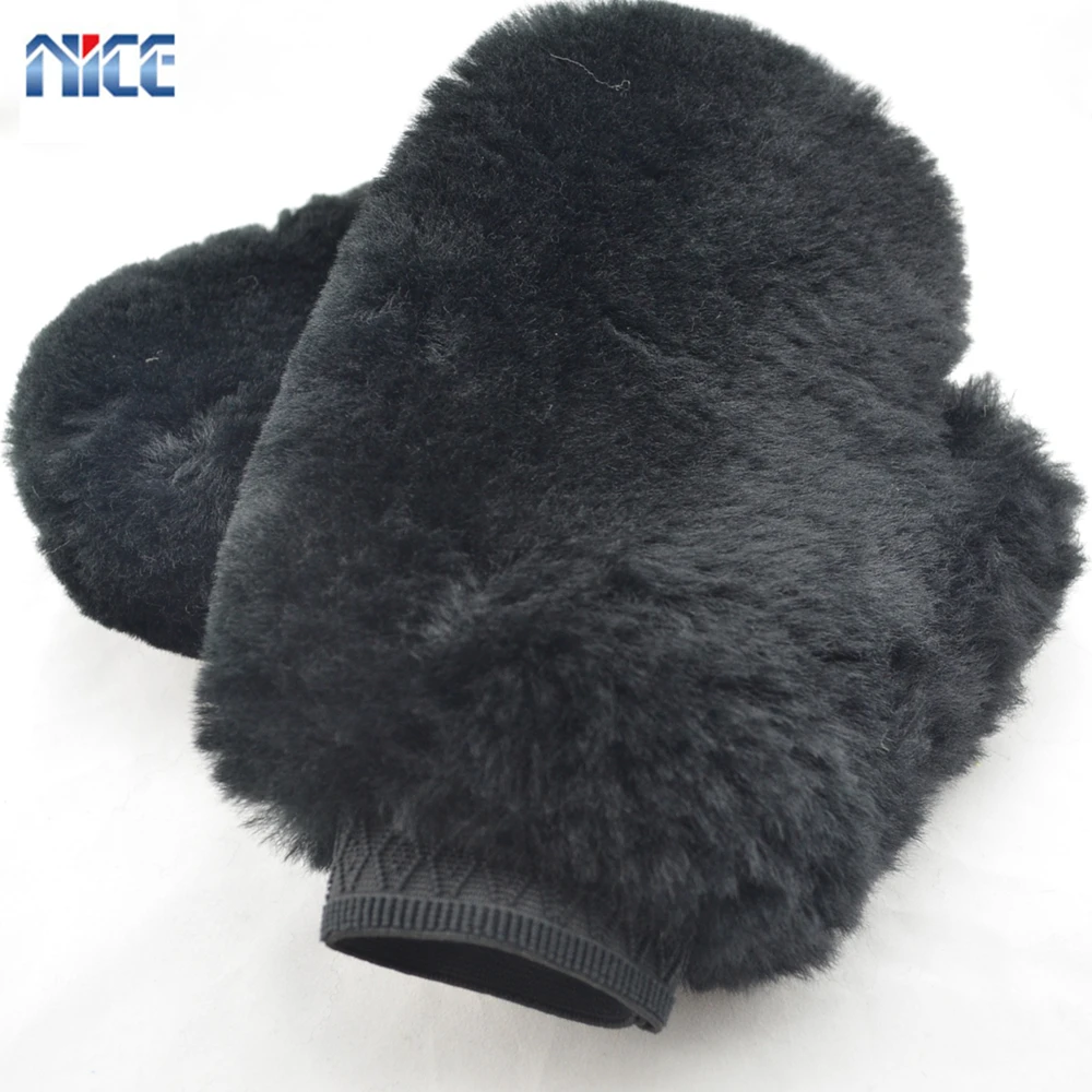 Wool Fingerless Gloves For Cleaning Sheepskin Product Wool Glove