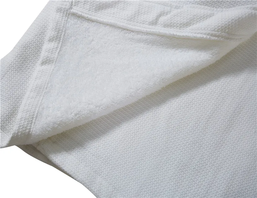 Cheap Double Layer White Shawl Collar Luxury Hotel Waffle Terry Bathrobe