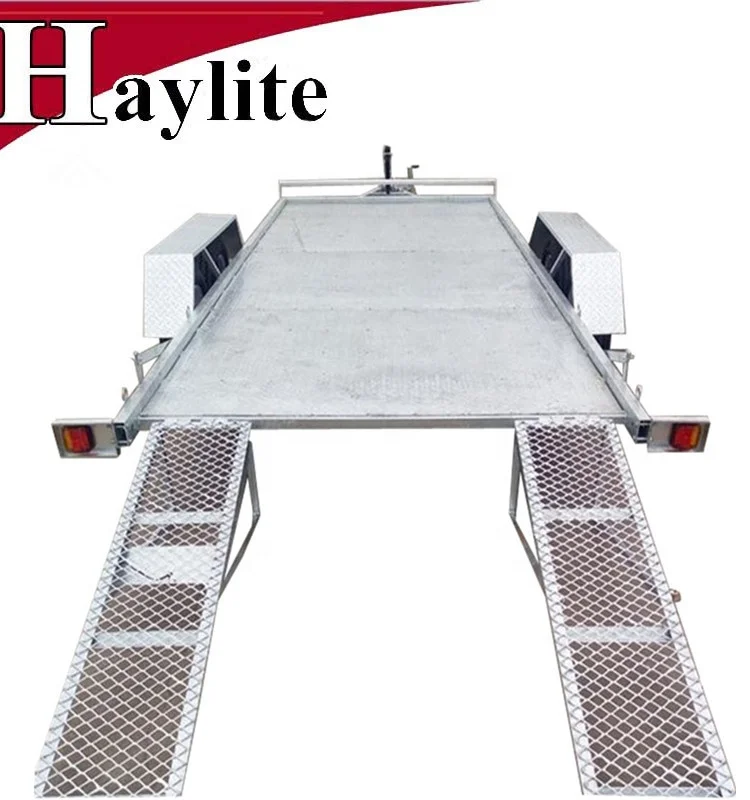 Fully Galvanized Tandem Flat Deck Trailer Fully Weld Structure for sale