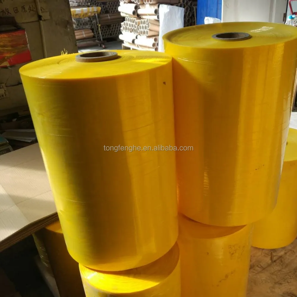 Hot pink plastic wrap stretch pallet package