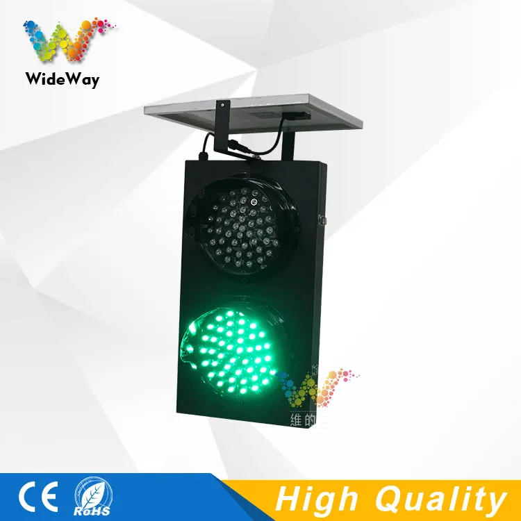 
remote control 200mm led green solar traffic light 