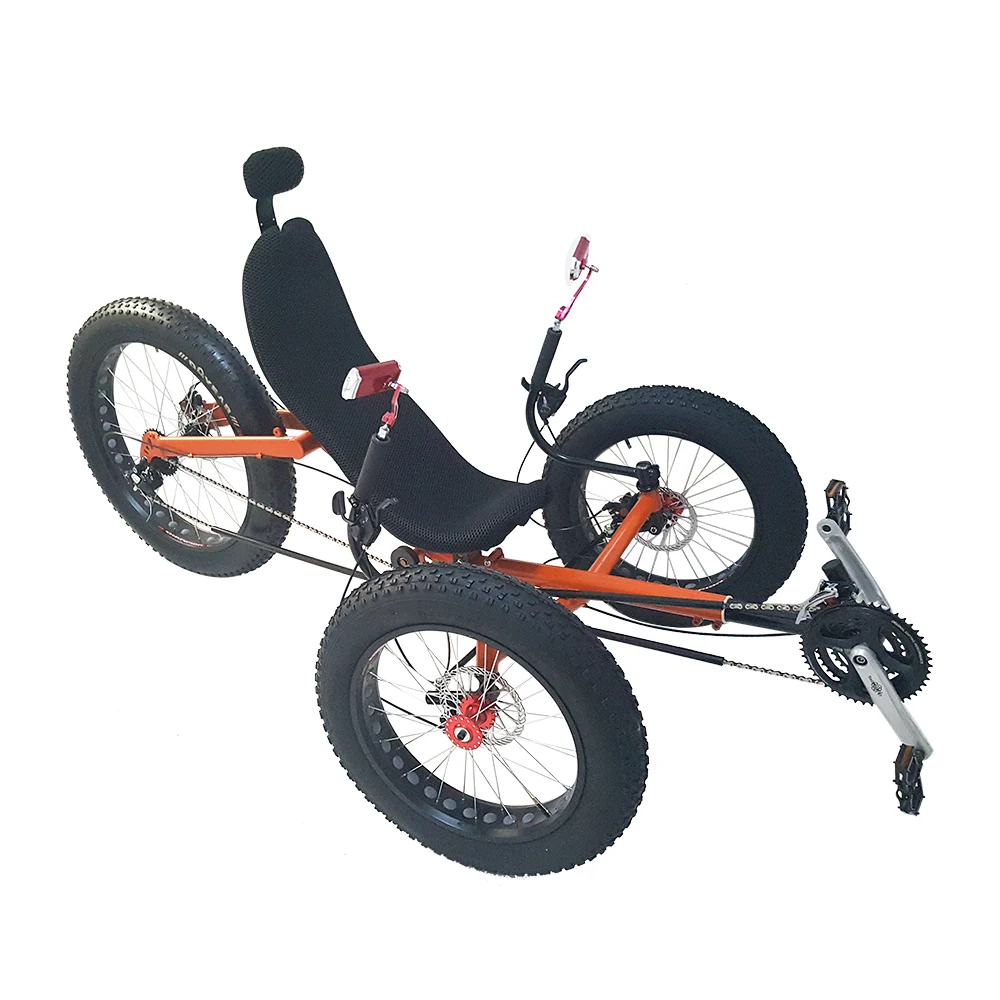 Folding 3 Wheels Fat Tire Recumbent Trike Tricycle for Traveling