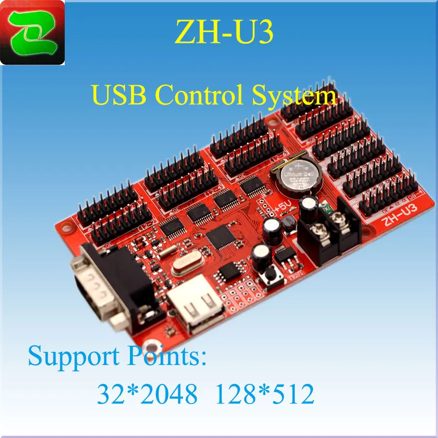 LED control board, Zhonghang ZH-U3 LED USB Control System for Outdoor& Indoor Use