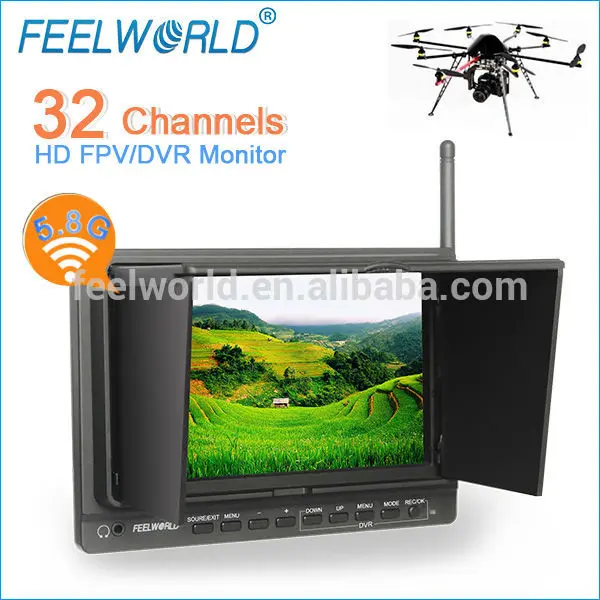 Портативный fpv 7 дюймов жк-монитор 32CH 5.8 г беспроводной av-ресивер
