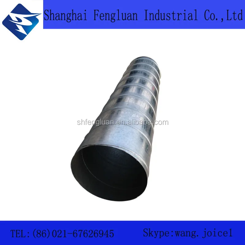 G.I Spiral Duct Air Pipe Spiral Pipe For Ventilation System