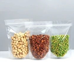 polysmarts Transparent Stand-Up Pouch Bag, Food Zipper Bag, Pistachio/Dried Mango Plastic Packing Bag