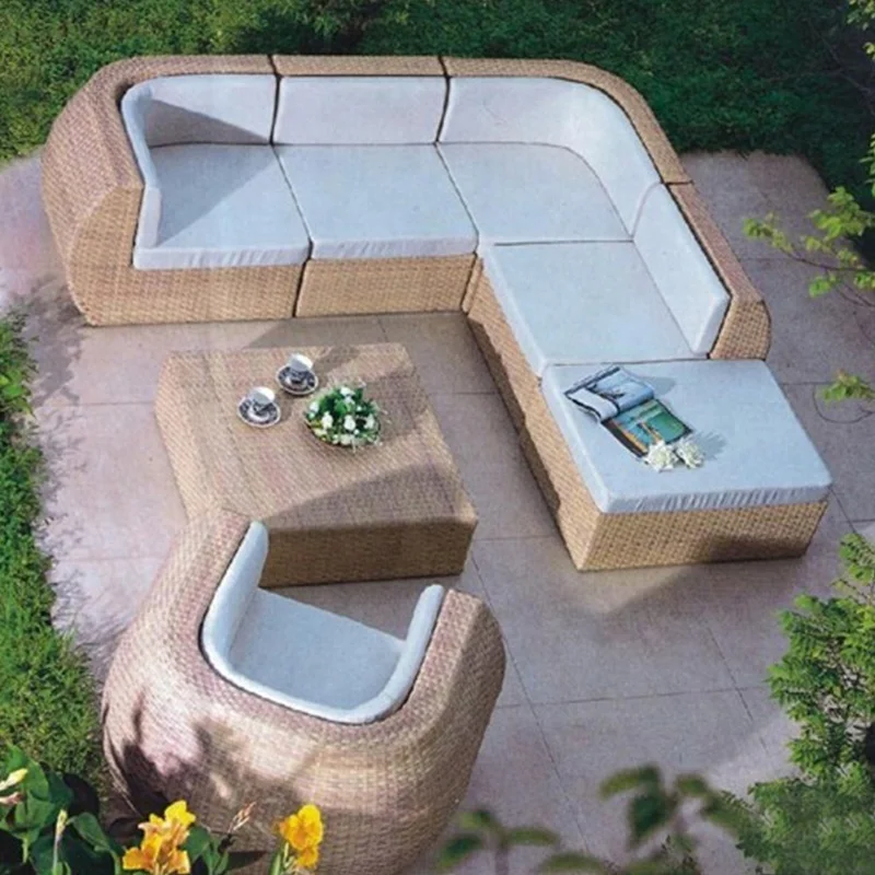 outdoor PE rattan wicker furniture garden sofa patio furniture