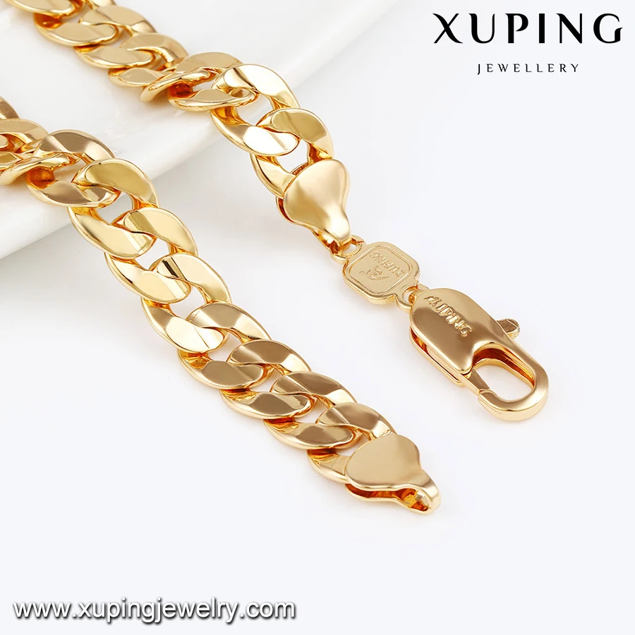 43192-Xuping Очаровательная Мужская цепочка 18k позолоченное ожерелье