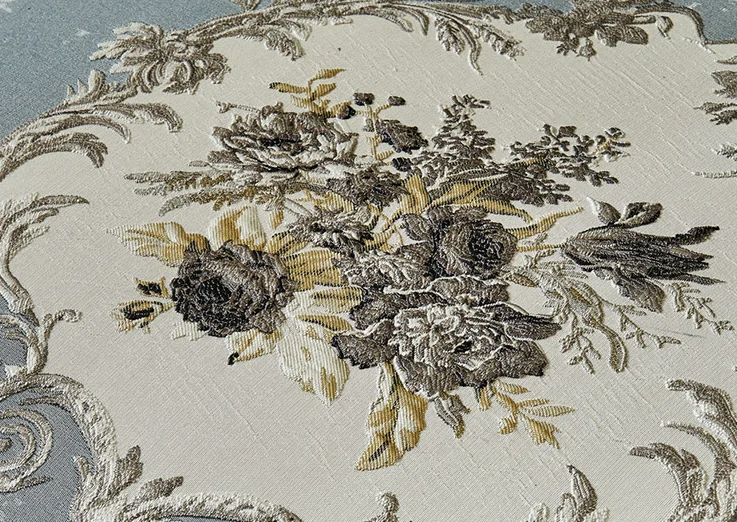 Bisini European Style American Country Three-dimensional Relief Embroidery Living Room Furniture Sofa set BF0275-08e