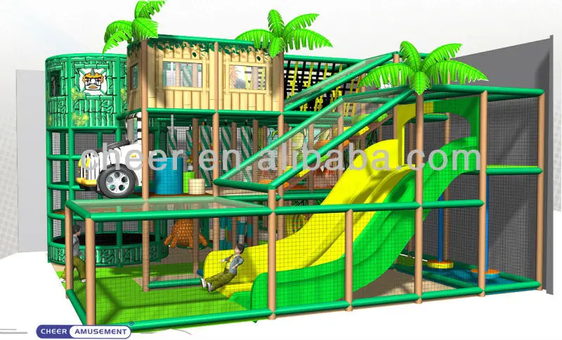 Cheer Amusement children indoor jungle venture amusement dream park with slide
