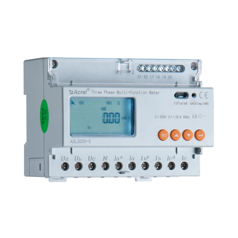 Acrel 3 Phase Multifunction Energy Meter 100A Three Phase Digital Only Input with CT Connection ADL-3000E
