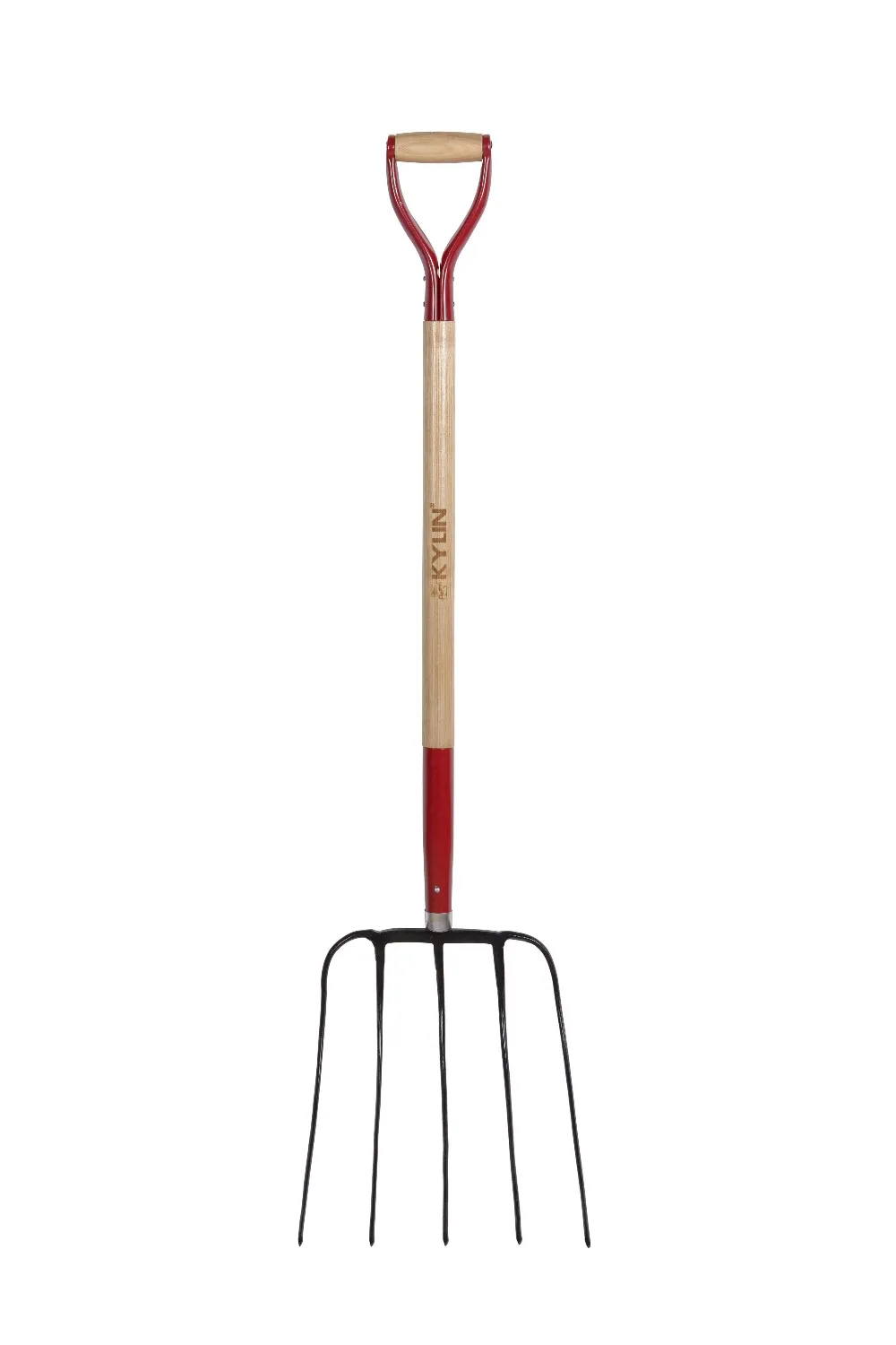 Кованая вилка для навоза с деревянной ручкой