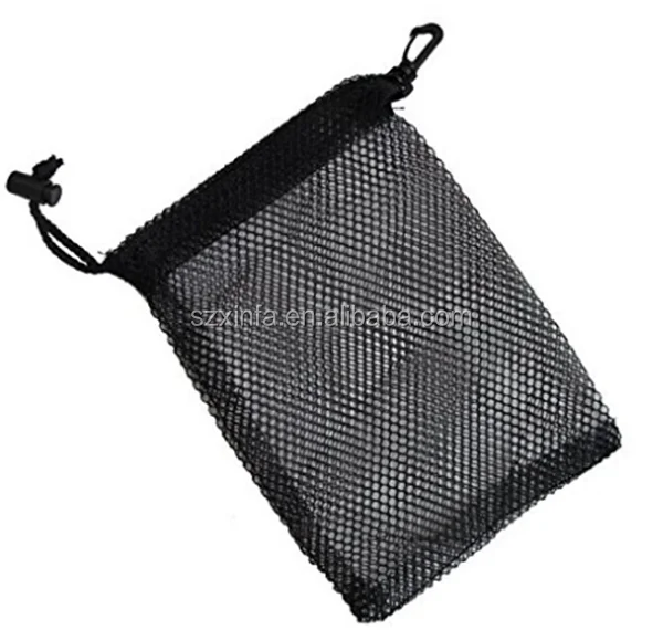 Custom size Ladies nylon mesh beach swim dive net scuba diving bags drawstring pouch bag