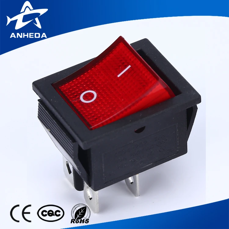 hot sale taiheng KCD4 6pin illuminated rocker switch wiring diagram