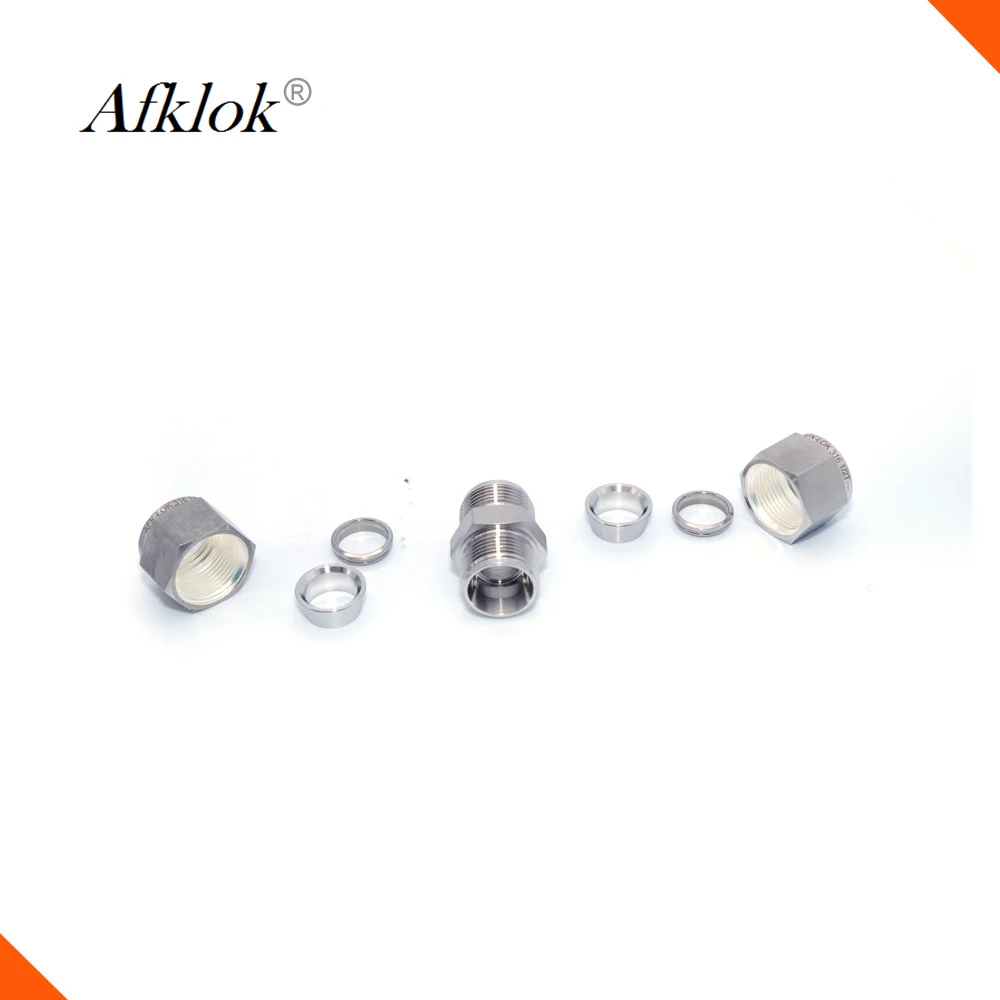 Stainless Steel 316 equal tube 3mm 4mm 6mm 8mm 10mm OD Double ferrule union compression fittings
