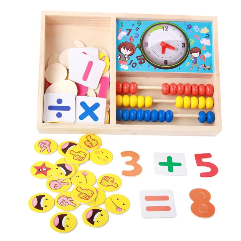 
2021 Wood edcuation toys wooden Digital Math box toys for the Kids learning Educational Toy WMB002 