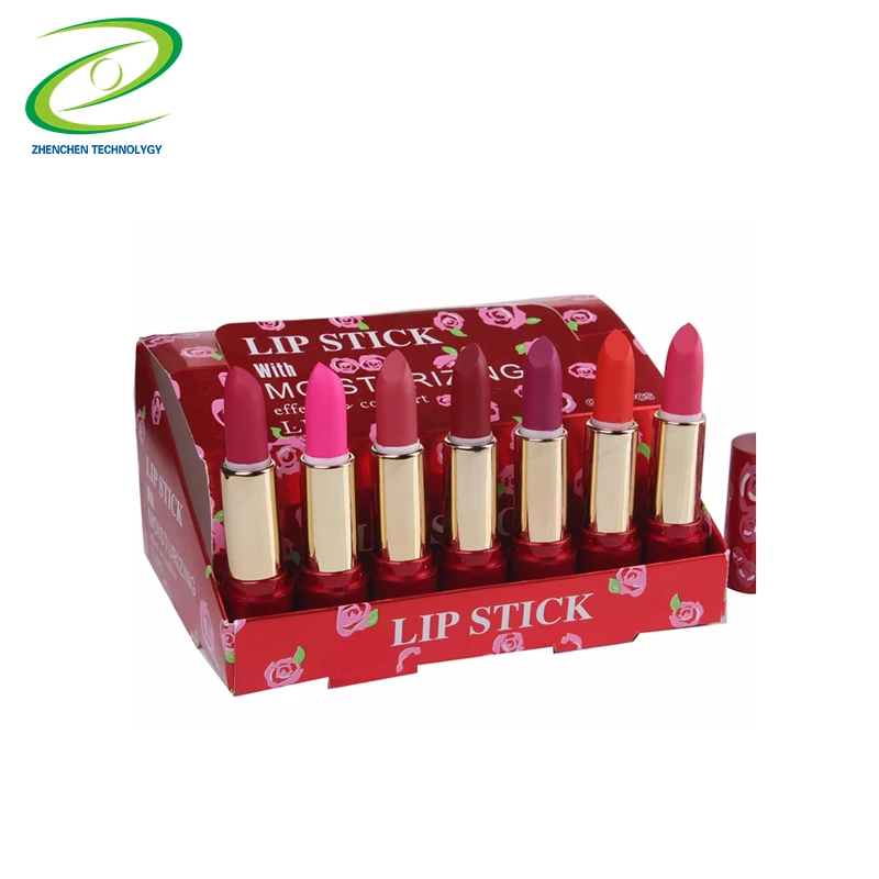 
UONOFO oem custom multi color popular mist rose red lipstick display set wholesale matte waterproof red package lipstick set 