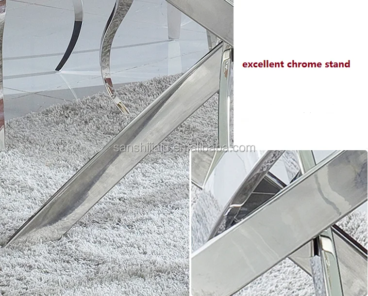 
Simple style small dining table set glass dining table for sale 