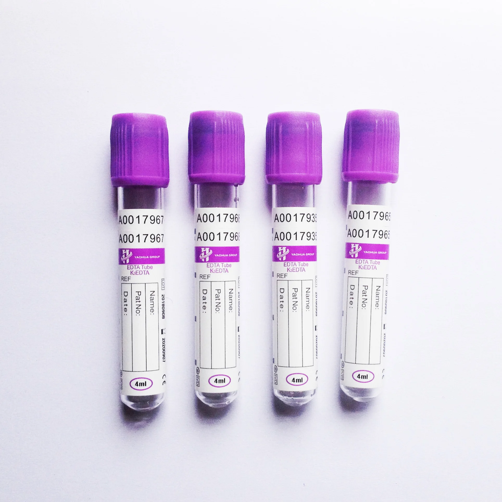 glass and PET EDTA/Plain/Gel&clot/Heparin/ESR vacuum blood collection tube