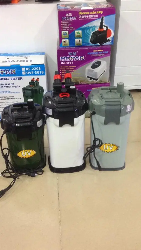 HOPAR UVF-3318/3328/3018 /3028 - CE APPROVED AND PATENTED AQUARIUM UV EXTERNAL FILTER