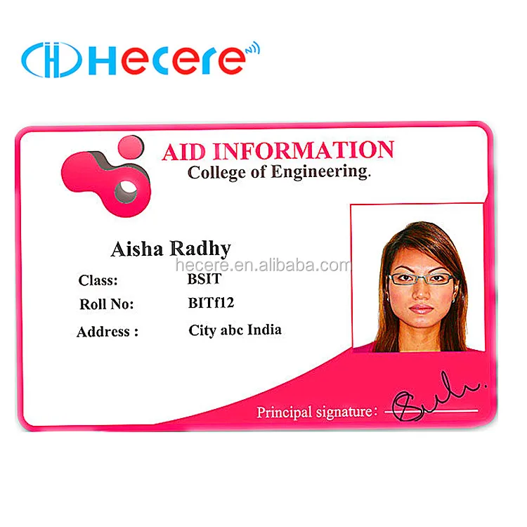 Printed nfc business card