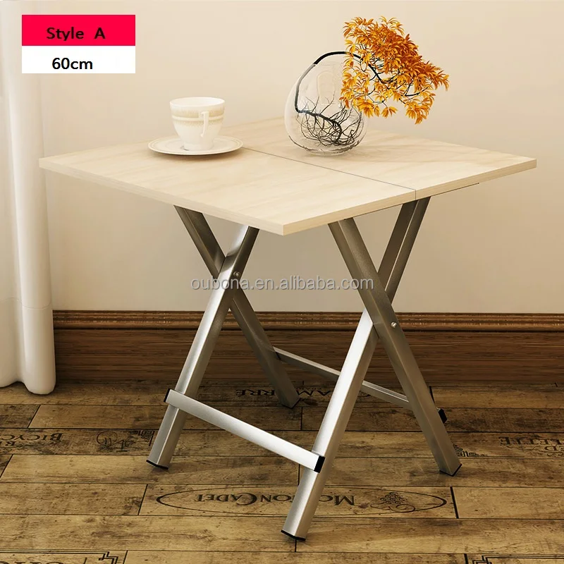 Contracted Modern folding table coffee table dining table metal legs
