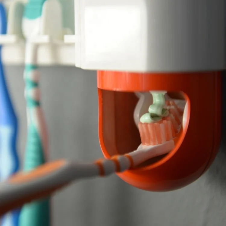 Automwigs Dispenser Touch Me UV Toothbrush Holder 30 40 Inch Plastic Bathroom Toothbrush Holder Stand Bathroom Plastic 5 Pieces