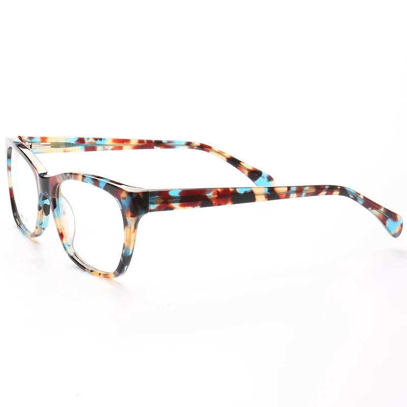 8602 Acetate retro high- qiaoptical frame contrast color eyewear