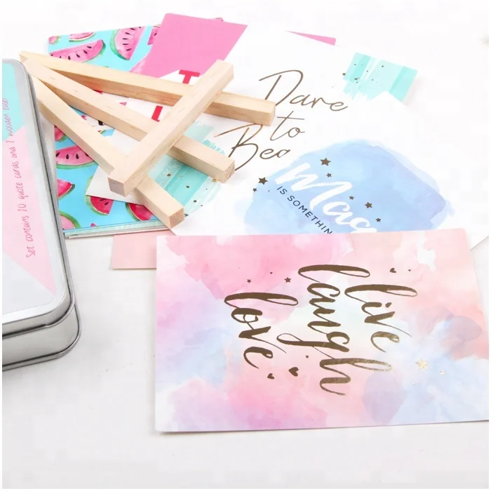 fashion tin box and card set export holiday tin box and gift card set with easel