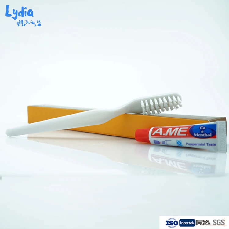 Disposable toothbrush and toothpaste in one