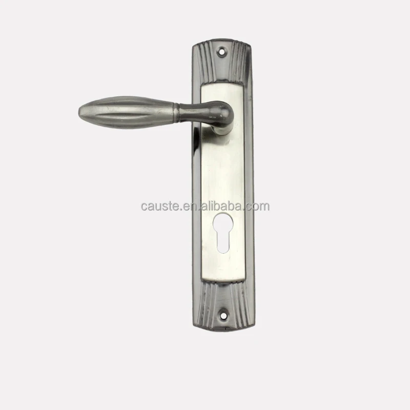 
Iron Plate Design Aluminum Alloy Black Square Plate Door Handles 