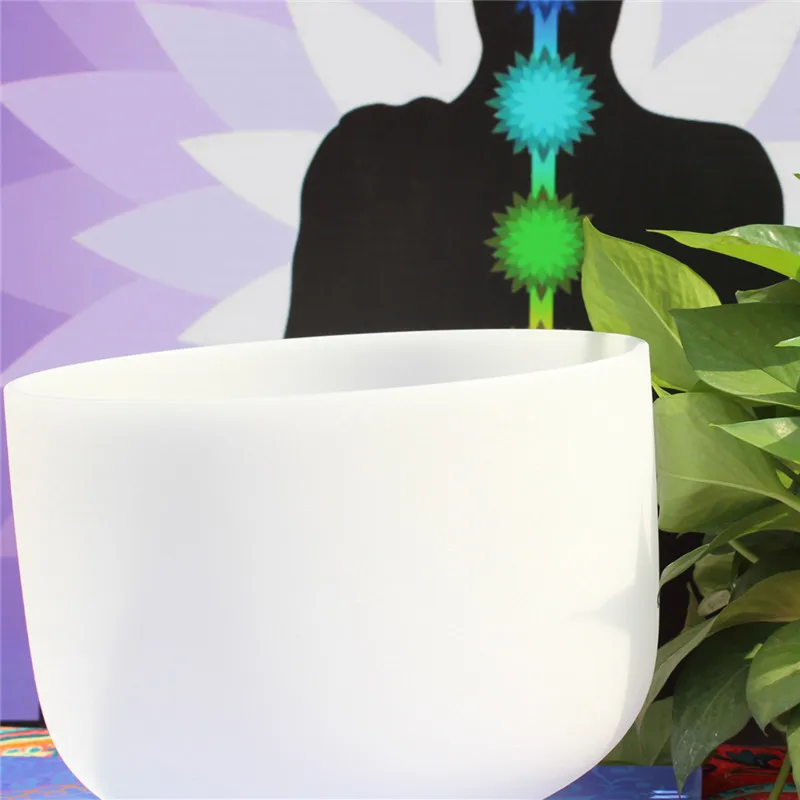 JINGDIAN 432HZ Crystal Singing Bowls 8 inch