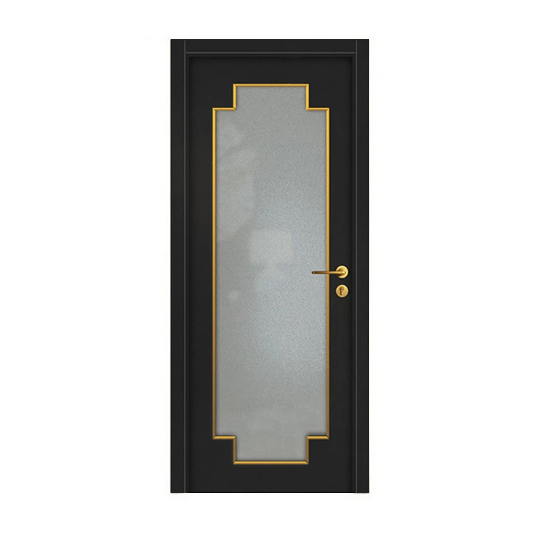 Good Quality Paint Color Wood Veneer wood flush door with glass interior wooden door designs with glass