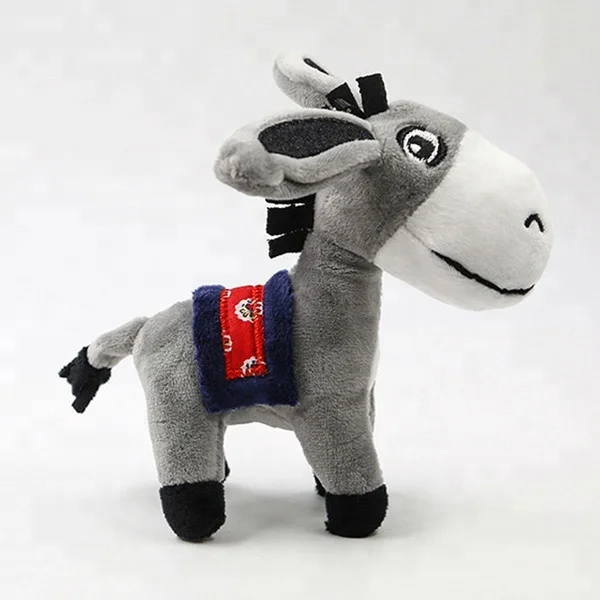 OEM Custom Cute Plush Toy Grey Donkey Keychain For Bag 2018 New Design Wholesale Cheap Stuffed Animal Soft Toy Mini Plush Donkey
