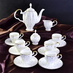 Fine Home Dining Room Vintage Porcelain Tea Set Including 1 Ceramic Teapot  12  Tea Cups and Saucers