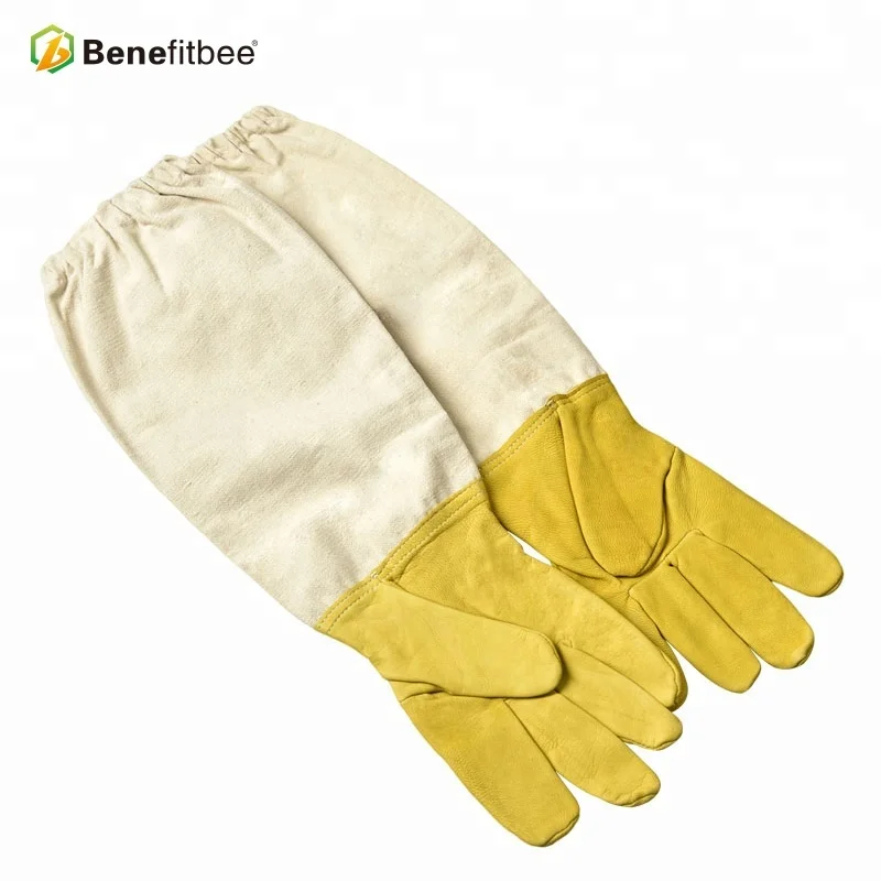 
Золотые перчатки из овчины, пчеловодческие перчатки для пчеловодства  (60136975473)