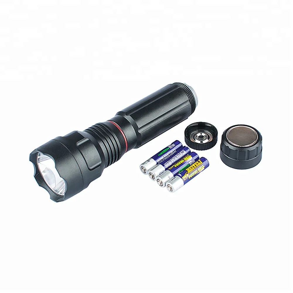 STARYNITE ABS plastic telescopic led work flashlight torch with side cob working light magnet on bottom