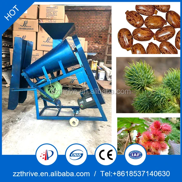 Disel engine long time working ricinus hulling machine/castor bean huller machine